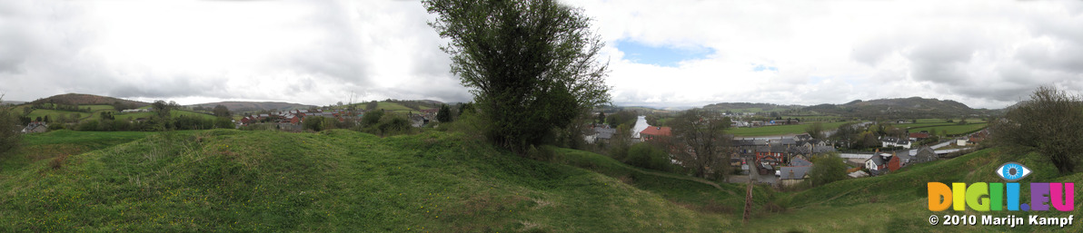 SX13883-13896 Panorama view from Builth Wells Castle Mount